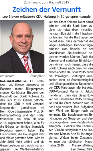 ba 25.6.2015, S. 11 Haushalt 2015