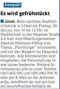 rz 23.1.2016, S. 13 Frühstück