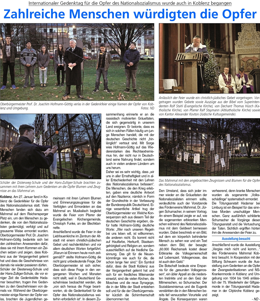 ba 4.2.2016, S. 8 Gedenken