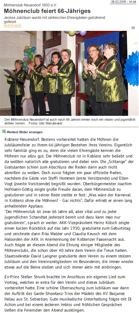 ba online 8.2.2016 Möhnenclub