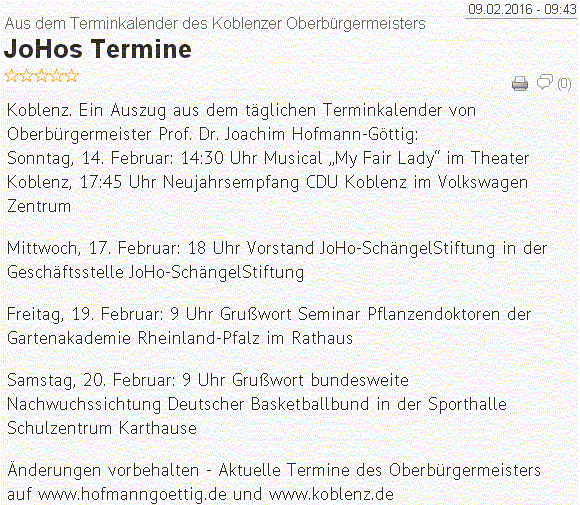 ba online 8.2.2016, Termine