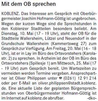 loka 4.5.2016, S. 3 Sprechstunde