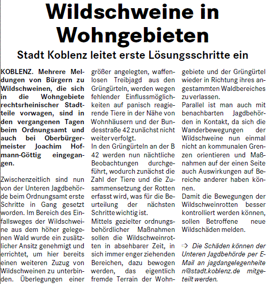 loka 29.6.2016, S. 17 Wildschweine