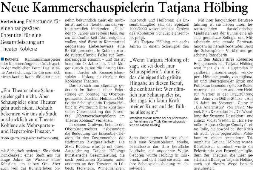 rz 7.6.2016, S. 24 Text Kammerschauspielerin49438e24b23028ce