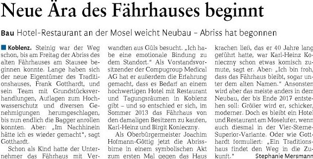 rz 16.7.2016, S. 11 Fährhaus