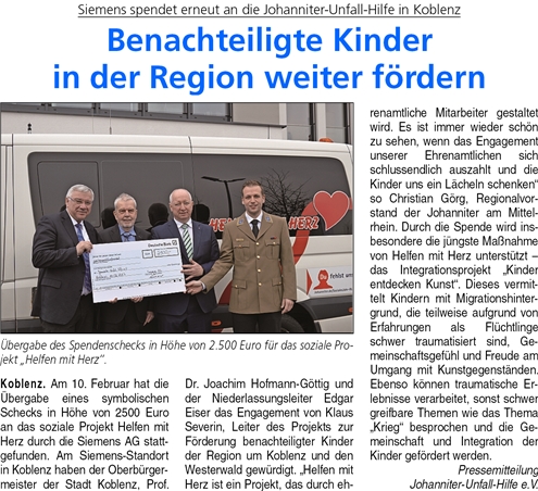 ba 23.2.2017, S. 36 Siemensspende